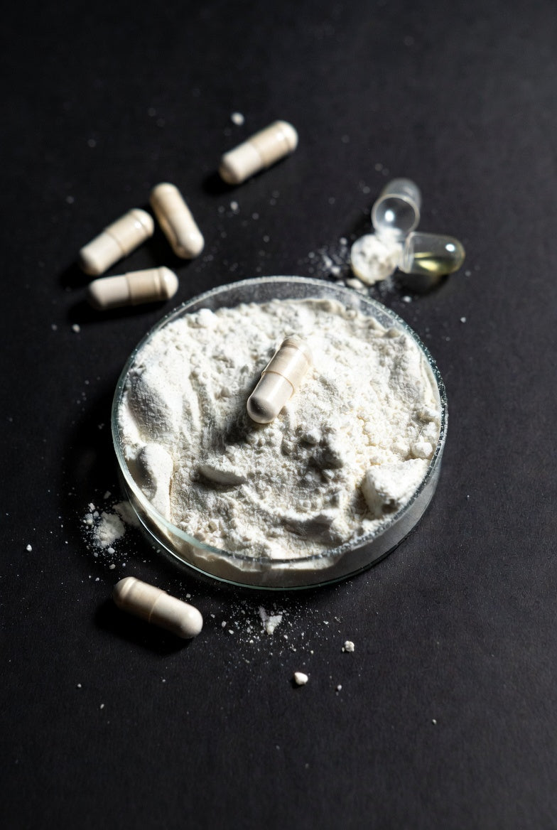 Phosphatidylserine powder and capsules, soy lecithin-derived, used in Executive Focus