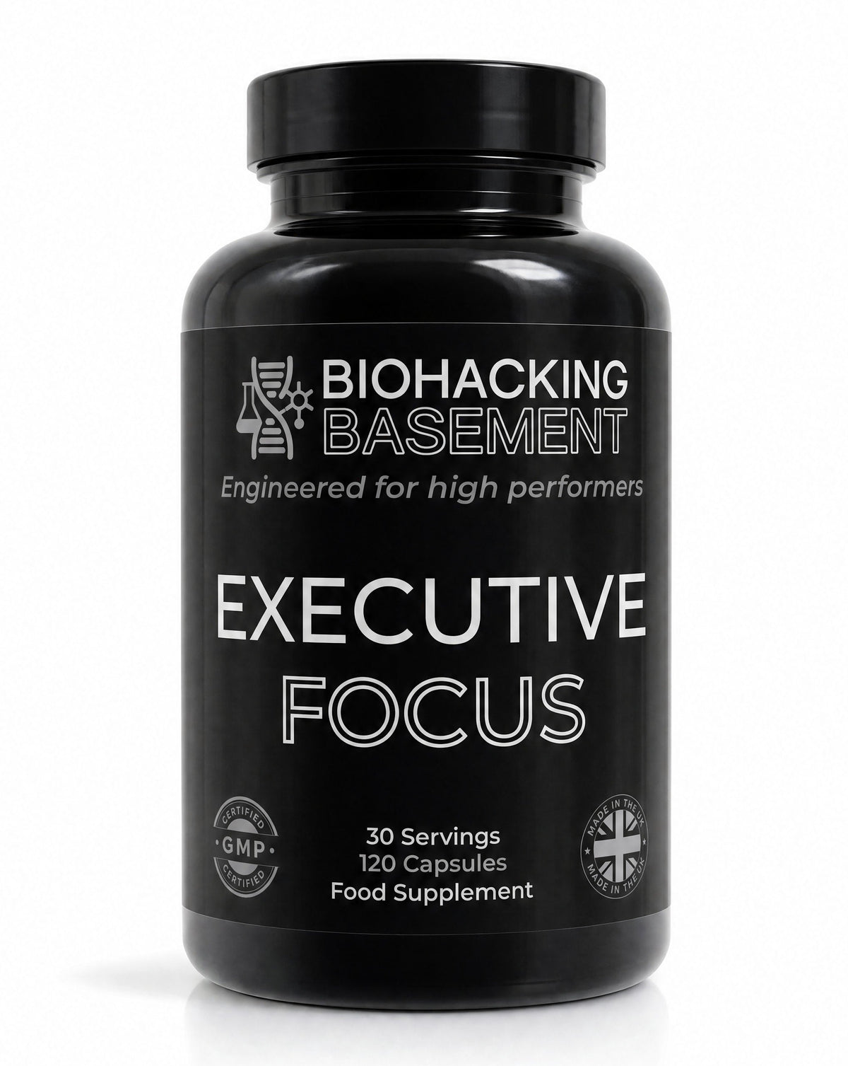 Executive Focus supplement bottle, 30 servings, 120 capsules